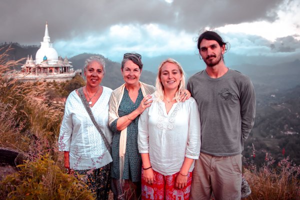 Meditate with monks in a mountain in Ella